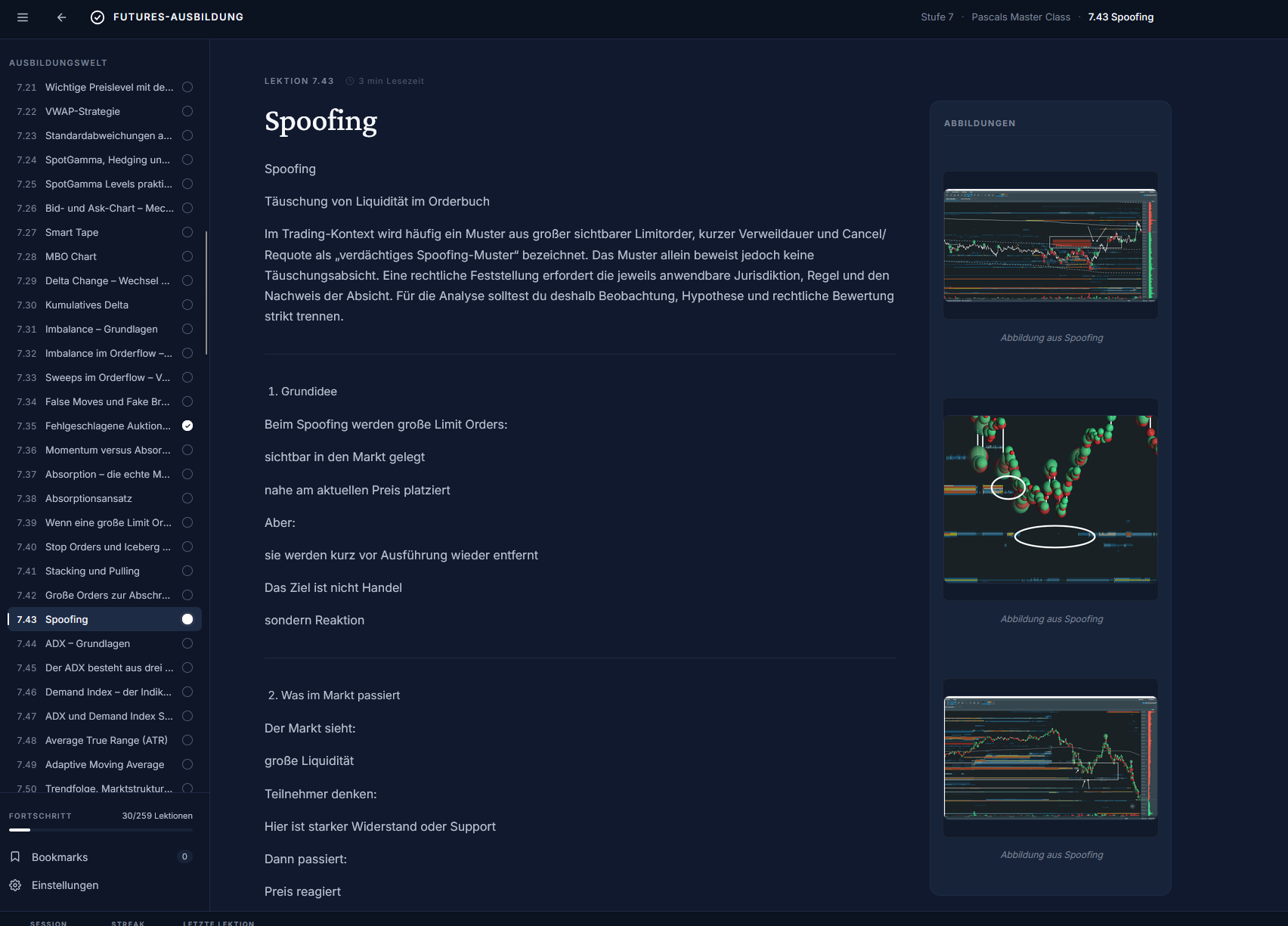 Lektion: Spoofing im Orderbuch