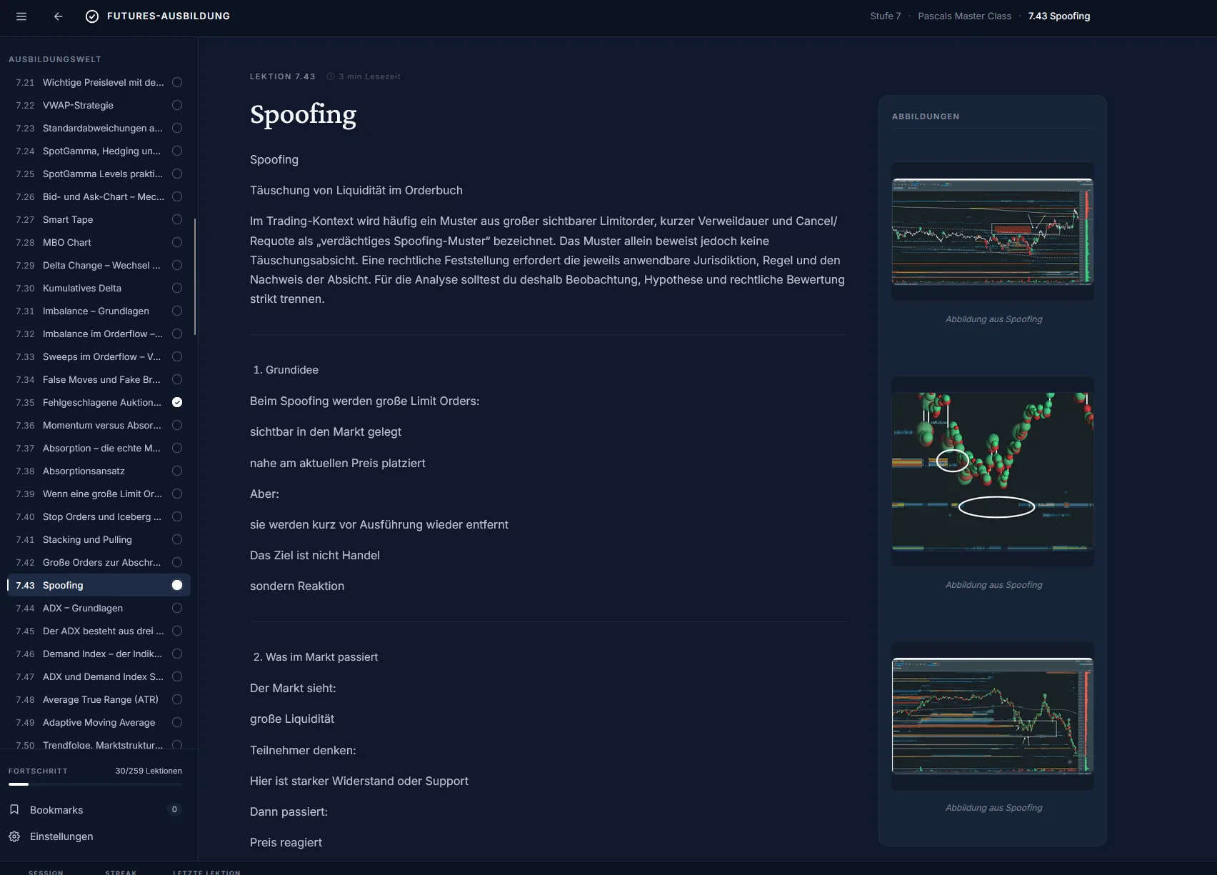 Lektion: Spoofing im Orderbuch