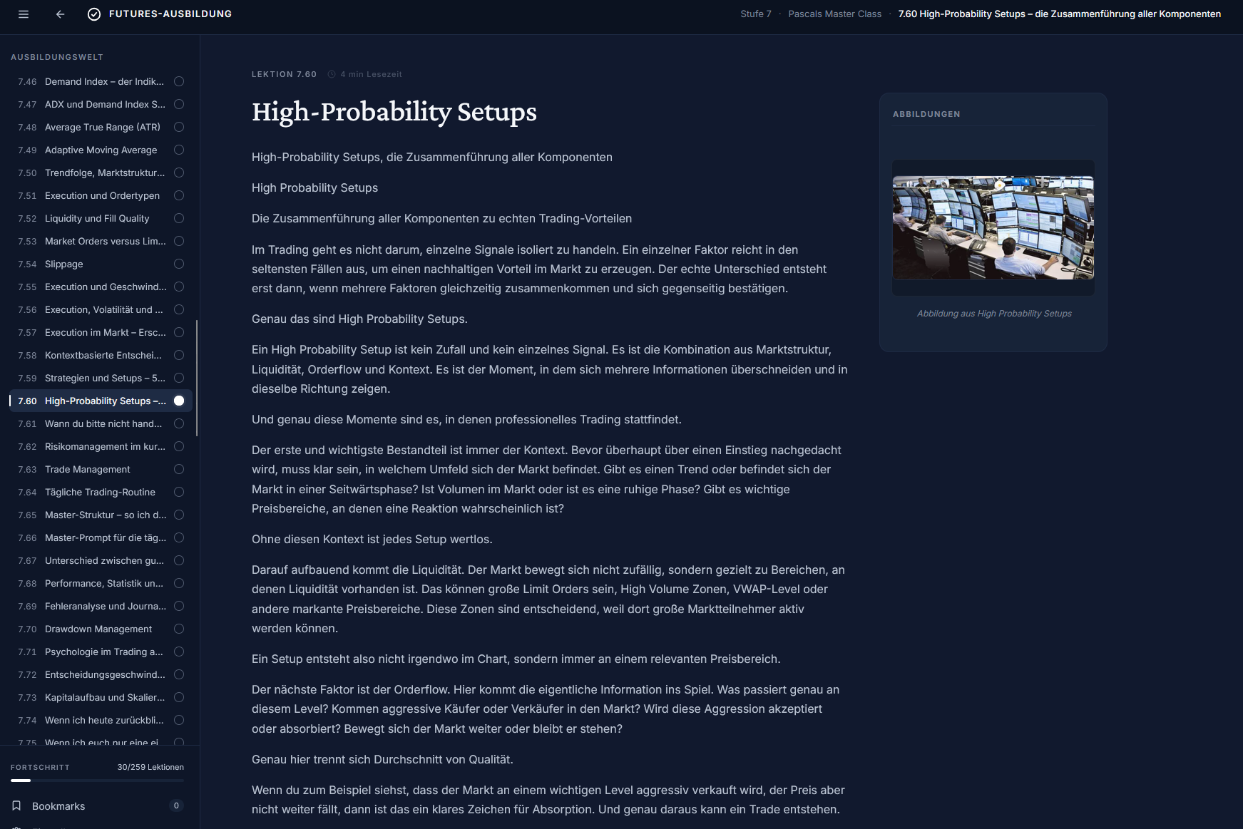 Lektion: High-Probability Setups