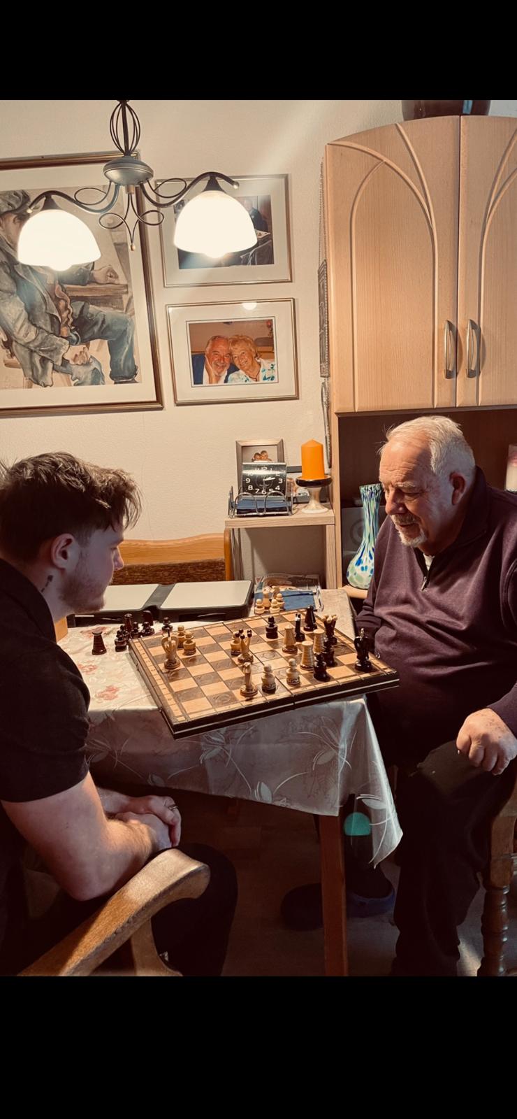 Schachpartie mit meinem Opa